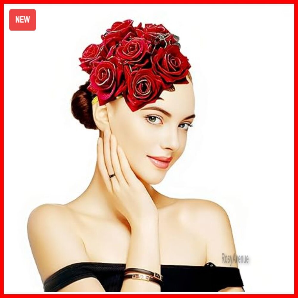 Floral Fascinator Headband With Detachable Rose And Feathers For Special